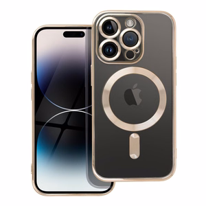 Suojakuori iPhone 14 PRO:lle Electro Mag Cover yhteensopiva MagSafe-version kanssa kultainen