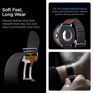 Spigen Enzo Samsung Galaxy Watch 8/Classic (40/44/46mm) musta