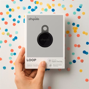 Chipolo LOOP – Ladattava Bluetooth-paikannin, jossa on silikonilenkki, iOS- ja Android-laitteille, hiilenharmaa