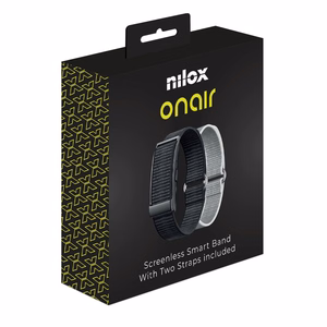 Nilox ONAIR Screenless Band näytötön aktiivisuusranneke, musta/hopea