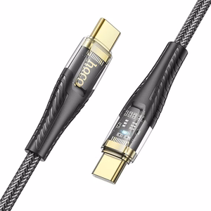 Hoco USB-C - USB-C -kaapeli 3A 60W 1,2 m U121 - musta