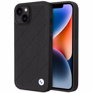 BMW BMHCP14S22RQDK iPhone 14 6.1 musta/musta nahkainen Quilted