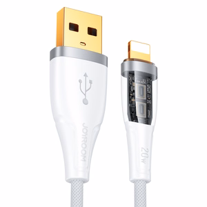Joyroom Star-Cloud Series A3 USB-A / Lightning Kaapeli 2.4A 1.2m Smart Switch -toiminnolla - valkoinen