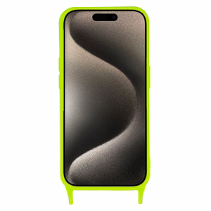 Hihnasuojakuori silikoninen Iphone 15 Plus:lle - design 2 limetti