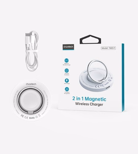 MagSafe langaton magneettinen laturi CHOETECH, 15W, 2-in-1