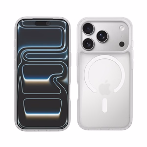 Crong Hybrid Matte Magnetic MagSafe suojakuori iPhone 17 Pro -laitteelle, valkoinen