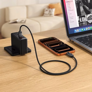 Hoco U154 USB-C–USB-C -kaapeli pistematriisi-LCD-näytöllä, 3 A, 60 W, 1 m, musta