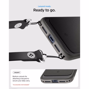 Spigen Rugged Armor MagSafe -suojakuori iPhone 17 Pro / 18 Pro -malleille, harmaa