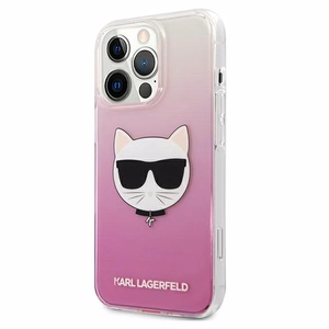 Karl Lagerfeld Choupette Head kotelo iPhone 13 Pro Max - vaaleanpunainen
