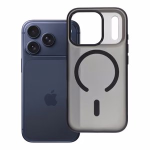 Case for iPhone 17 Pro / 18 Pro (low camera edge) Flexline Mag Cover compatible with MagSafe black
