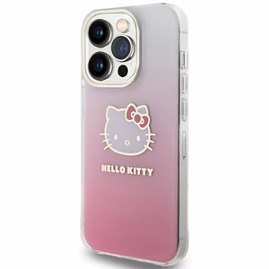 Hello Kitty IML Gradient Electrop Kitty Head Suojakuori iPhone 14 Pro:lle - vaaleanpunainen