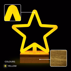 Forever Light Neon Wood jalusta LED Star lämmin valkoinen FLNW04