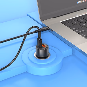 Autolaturi Borofone BZ20A Smart USB-A/USB-C QC3.0 PD 83W läpinäkyvä musta