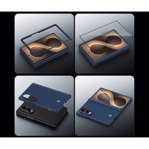 Benks Magnetic Armor Grid Pro Grand Combo -suojakuori Samsung Galaxy Z Fold 8:lle, sininen (C.K.FL.SA.BE.C060)