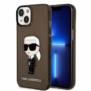 Karl Lagerfeld Ikonik Karl suojakuori iPhone 14 Plus:lle - musta