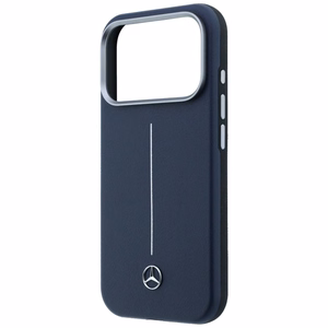 Mercedes nahka Iconic Line MagSafe suojakuori iPhone 17 Pro Max - laivastonsininen
