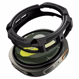 Spigen Rugged Armor Suojakuori Samsung Galaxy Watch 8 40mm:lle - Matta Musta