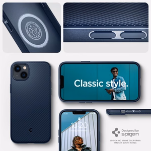 Spigen Mag Armor iPhone 14 Plus Case - Blue