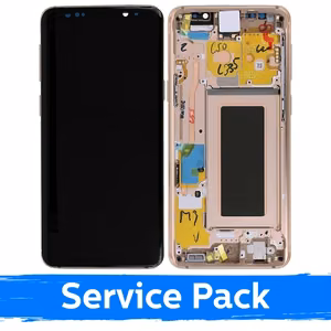 LCD-näyttö Samsung G960 S9 kehyksellä / Sunrise Gold / (Service Pack)