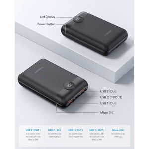 VEGER varavirtalähde 20000 mAh PD QC3.0 2A 22,5W S20 (W2053) musta