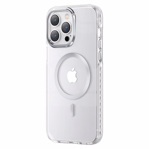 Kingxbar PQY Ice Crystal Series magneettinen kotelo iPhone 14 Plus MagSafe hopea