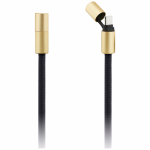 Guess CBDY 4G Charm USB-C / USB-C Kaapeli 150cm - musta