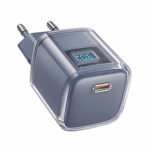 Acefast A53 PD 30W GaN USB-C laturi näytöllä - harmaa