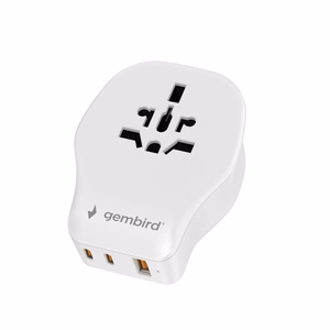 POWER ADAPTER TRAVEL 20W/WHITE TPA-1A2C20-02-W GEMBIRD