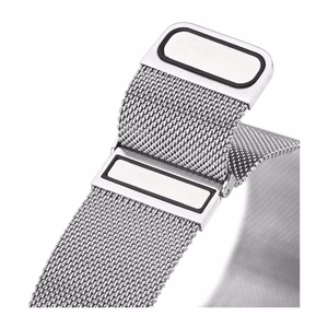 Dux Ducis MILANESE ranneke ruostumaton teräs magneettinen 47 mm hopeinen