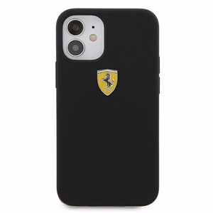 Ferrari FESSIHCP12SBK iPhone 12 mini 5.4" black/black hardcase On Track Silicone