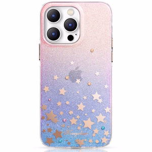 Kingxbar Heart Star Series tapauksessa iPhone 14 Plus tapauksessa eläinradan tähdet