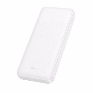 Hoco J163 -varavirtalähde 10000 mAh 2A neljällä sisäänrakennetulla kaapelilla USB-A + USB-C + Lightning + Micro USB, valkoinen