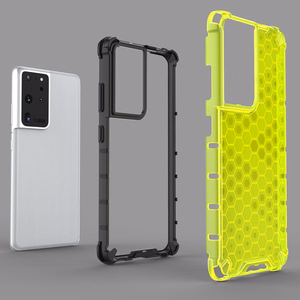 Honeycomb tapauksessa panssaroitu kansi geelirunko Samsung Galaxy S22 Ultra sininen