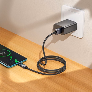 Hoco USB-A - USB-C -kaapeli 5A näytöllä 1 m X112 - musta