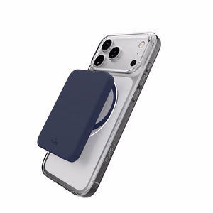 Puro Lite Mag TPU+PC suojakuori MagSafe-yhteensopiva iPhone 17 Pro Max:lle - läpinäkyvä sinisellä renkaalla