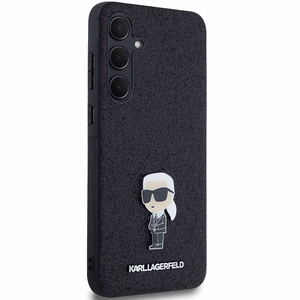 Karl Lagerfeld Fixed Glitter Ikonik Logo Metal Pin Suojakuori Samsung Galaxy A55:lle - musta