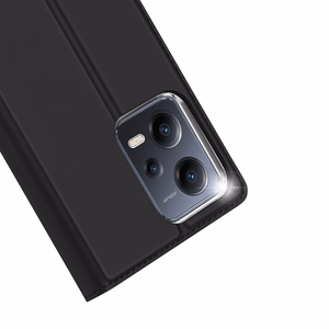 Dux Ducis Skin Pro kotelo Xiaomi Redmi Note 12 Pro+ läppä korttilokerikko jalusta musta