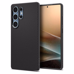 Spigen Liquid Air suojakuori Samsung Galaxy S25 Ultra -puhelimelle matta musta