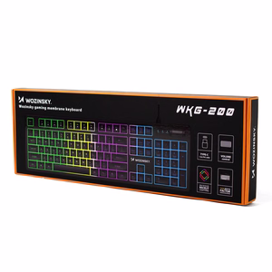 Wozinsky WKG-200 RGB-kalvopelinäppäimistö vierityspyörällä - musta