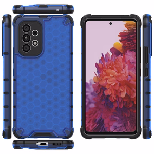 Honeycomb tapauksessa panssaroitu suojus geelirunko Samsung Galaxy A73 sininen