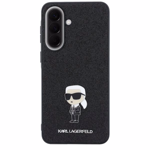 Karl Lagerfeld kotelo Samsung A57 (Fixed Glitter Ikonik Logo Metal Pin) musta