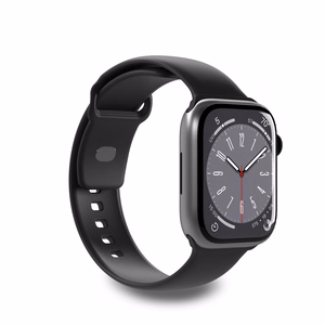 Puro Icon Silikoninen Hihna Apple Watch 42 / 44 / 45 / 49 mm:lle - Musta (2 kpl)