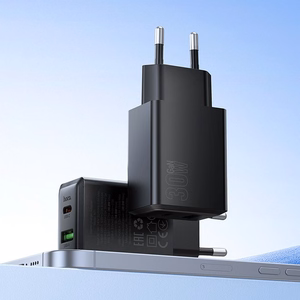 Laturi Hoco N71 (1xUSB-C; 1xUSB 30W) musta