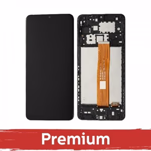 LCD Näyttö yhteensopiva Samsung A125 A12 Musta Kehyksellä OEM
