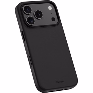 Benks Magnetic Vita Pro -silikonisuojakuori (C.K.QY.AP.BK.0073) iPhone 18 Pro Max / 17 Pro Max -puhelimille, musta, kameran ohjauspainikkeella