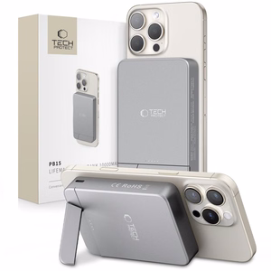 Powerbank Tech-Protect PB14 LifeMag MagSafe 10000 mAh - harmaa