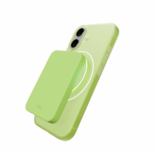 Puro Daylight MagSafe-yhteensopiva silikoninen suojakuori iPhone 17:lle - läpikuultava vihreä