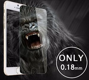 Karkaistu lasi Gorilla 0.18mm Apple iPhone 6 Plus/6S Plus musta bulk