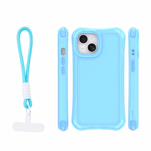 Safepop suojakuori hihnalla iPhone 15 6,1" sininen