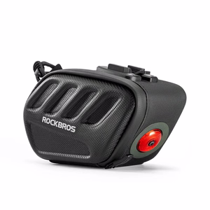 Rockbros C61 polkupyörän satulalaukku älykkäällä takavalolla 0.45L - musta